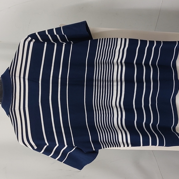 Nautica Men's Large Blue & White Striped Polo Shirt - Picture 2 of 6
